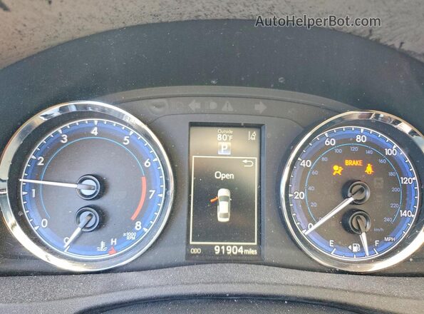 2T1BURHE2KC153795 2019 TOYOTA COROLLA Black Вид щитка приладів