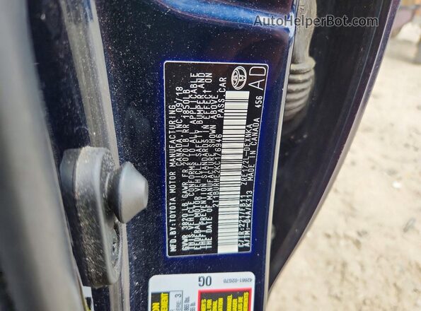 2T1BURHE2KC176946 2019 TOYOTA COROLLA Blue Вид підкапотного простору