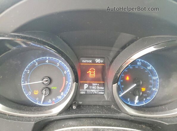 2T1BURHE3GC562217 2016 TOYOTA COROLLA Синий Вид щитка приборов