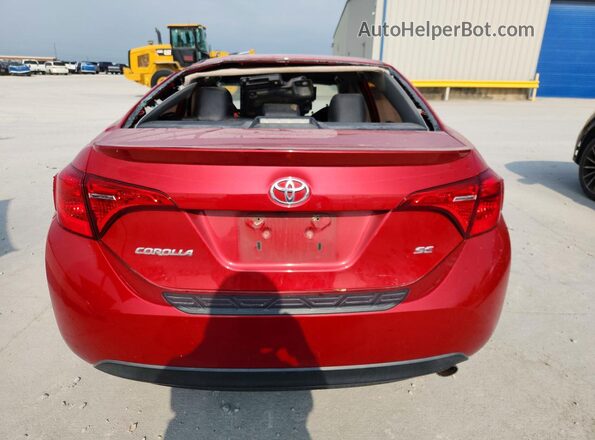 2T1BURHE3JC080824 2018 TOYOTA COROLLA Red Rear view