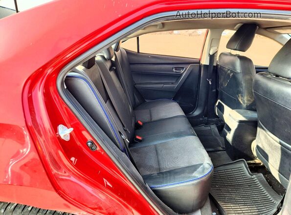 2T1BURHE3JC080824 2018 TOYOTA COROLLA Red Rear seats view