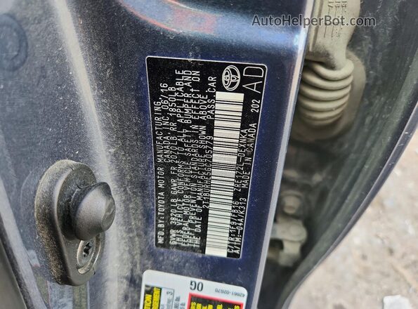 2T1BURHE5GC705779 2016 TOYOTA COROLLA Blue Вид підкапотного простору