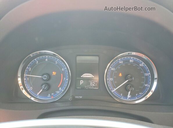 2T1BURHE5JC101222 2018 TOYOTA COROLLA White Instrument cluster view