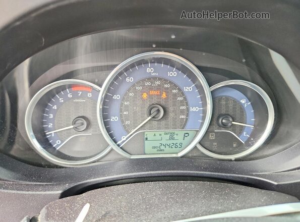 2T1BURHE9GC624137 2016 TOYOTA COROLLA Black Вид щитка приладів