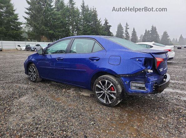 2T1BURHE9HC835453 2017 TOYOTA COROLLA Blue Rear left