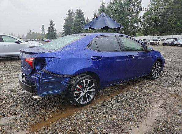 2T1BURHE9HC835453 2017 TOYOTA COROLLA Blue Rear right