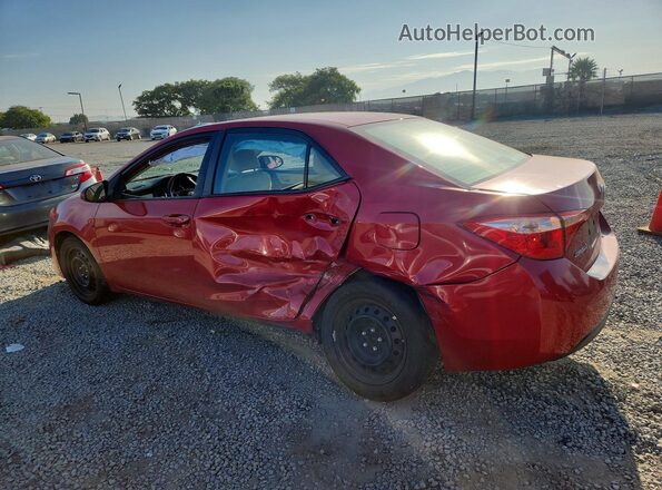 2T1BURHE9KC221266 2019 TOYOTA COROLLA Red უკანა მარცხენა