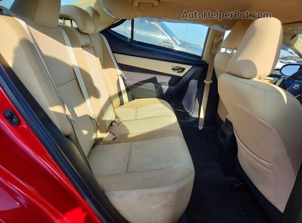 2T1BURHE9KC221266 2019 TOYOTA COROLLA Red უკანა სავარძლების ხედი