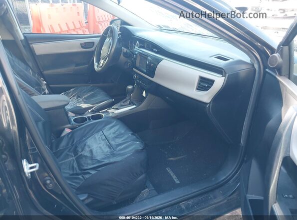 2T1BURHEXGC485099 2016 TOYOTA COROLLA Black წინა სალონის ხედი