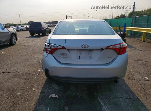 2T1BURHEXGC485913 2016 TOYOTA COROLLA Silver Вид ззаду