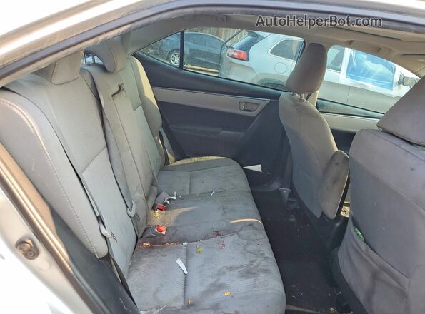 2T1BURHEXGC485913 2016 TOYOTA COROLLA Silver Вид задніх сидінь