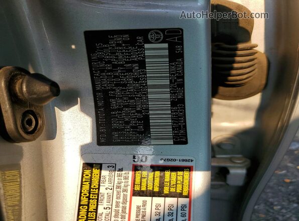 2T1BURHEXGC485913 2016 TOYOTA COROLLA Silver Вид наклейки з VIN-кодом