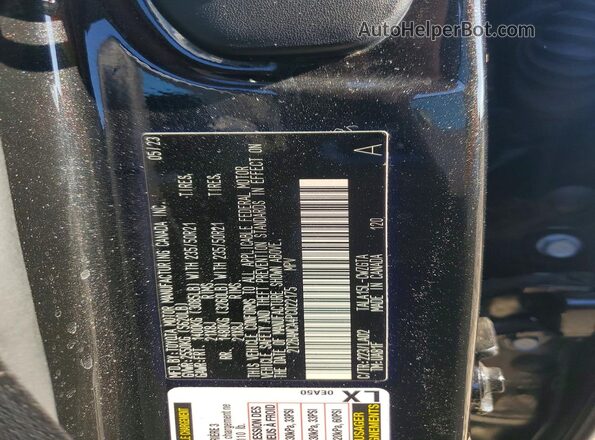 2T2BAMCA4PC022175 2023 LEXUS RX Black VIN კოდის სტიკერის ხედი