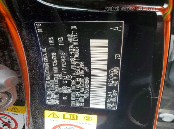2T2BZMCA3GC016067 2016 LEXUS RX Black Widok wnętrza 360 stopni