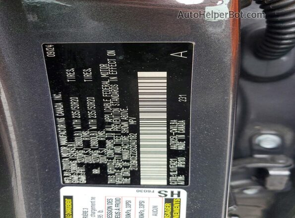 2T2GKCEZ2SC040182 2025 LEXUS NX Серый Вид наклейки с VIN-кодом