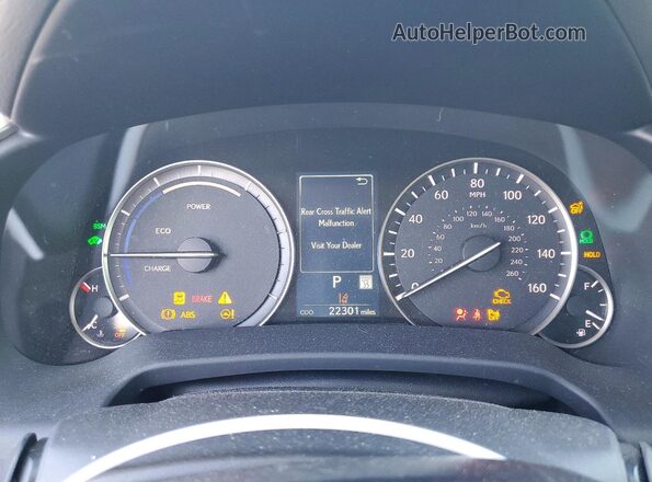 2T2HGMDA1NC091765 2022 LEXUS RX White Widok zestawu wskaźników