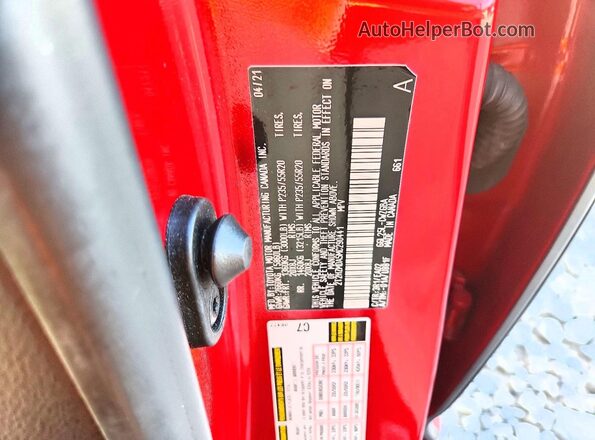 2T2HZMDA5MC290441 2021 LEXUS RX Red Սալոնի 360 աստիճան տեսք