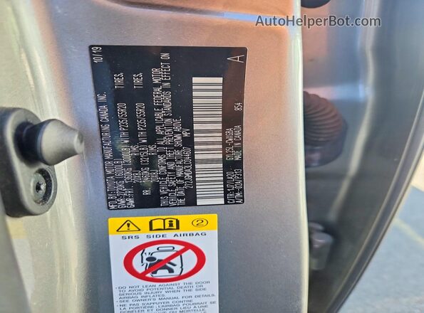 2T2JGMDA3LC044607 2020 LEXUS RX Silver Widok komory silnika