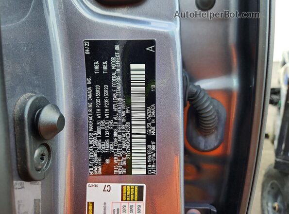 2T2YZMDA9NC345068 2022 LEXUS RX Серый Панорамный вид салона 360°
