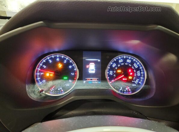 2T3A1RFVXKW014916 2019 TOYOTA RAV4 White Instrument cluster view