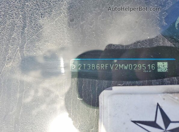 2T3B6RFV2MW029516 2021 TOYOTA RAV4 Blue Widok naklejki z numerem VIN