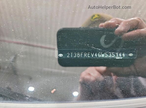 2T3BFREV4GW535144 2016 TOYOTA RAV4 Черный Вид наклейки с VIN-кодом