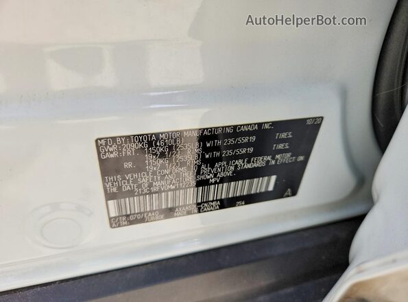 2T3C1RFV0MW112235 2021 TOYOTA RAV4 White Vista del compartimento del motor