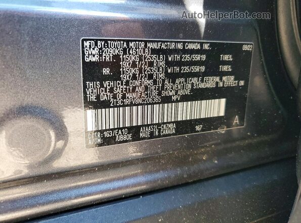 2T3C1RFV8NC206365 2022 TOYOTA RAV4 Charcoal Widok komory silnika