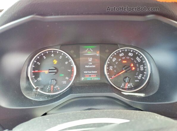 2T3G1RFV0NW324264 2022 TOYOTA RAV4 Burgundy Instrument cluster view