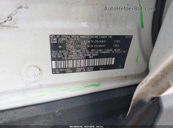 2T3G1RFV8PW385977 2023 TOYOTA RAV4 White Widok komory silnika