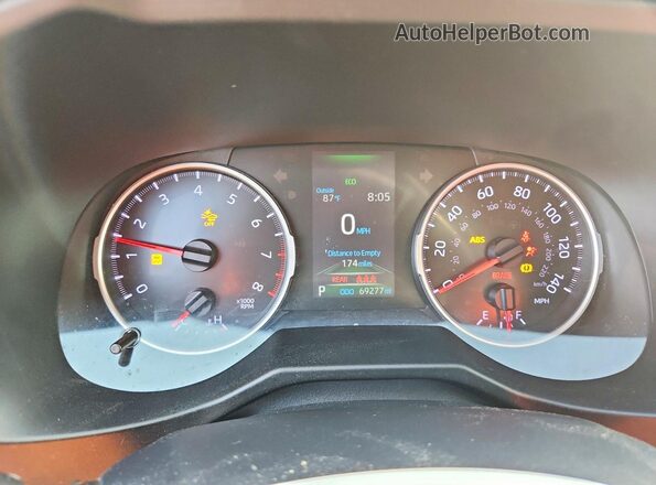 2T3H1RFV3LC039836 2020 TOYOTA RAV4 Red Instrument cluster view