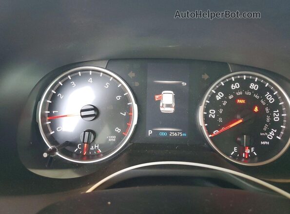 2T3H1RFV4KC019416 2019 TOYOTA RAV4 Burgundy Vista del cuadro de instrumentos
