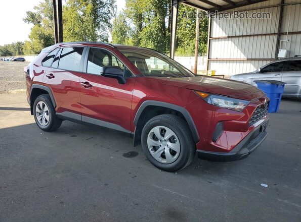 2T3H1RFV4KC019416 2019 TOYOTA RAV4 Burgundy Vista de la etiqueta del VIN