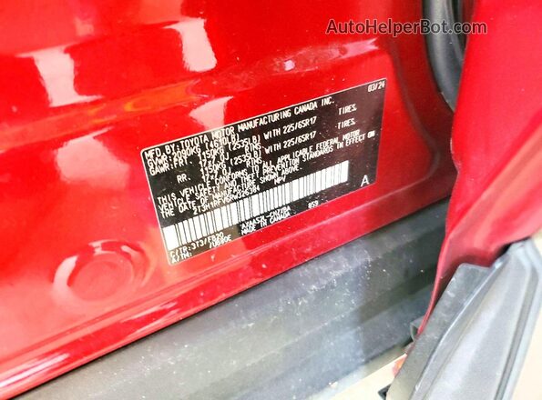 2T3H1RFV6RW326384 2024 TOYOTA RAV4 Красный Вид наклейки с VIN-кодом