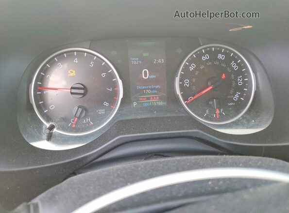 2T3H1RFV7LC047857 2020 TOYOTA RAV4 White Instrument cluster view