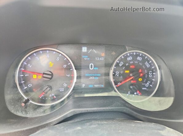 2T3H1RFVXNW195888 2022 TOYOTA RAV4 Red Вид щитка приладів
