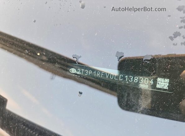 2T3P1RFV0LC138304 2020 TOYOTA RAV4 Gray Вид наклейки з VIN-кодом