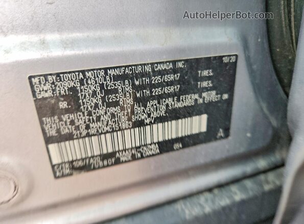 2T3P1RFV0MC151863 2021 TOYOTA RAV4 Silver Շարժիչի բաժամունքի տեսք