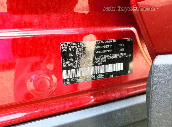 2T3P1RFV1RW485700 2024 TOYOTA RAV4 Red Vista del compartimento del motor