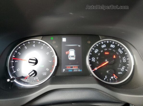 2T3P1RFV3NW250466 2022 TOYOTA RAV4 White Instrument cluster view