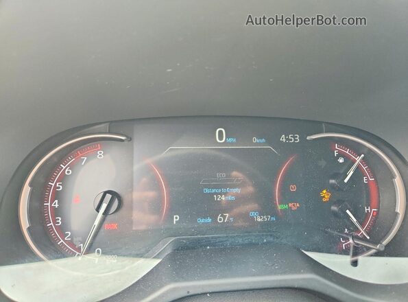 2T3P1RFV4SW564204 2025 TOYOTA RAV4 Blue Instrument cluster view