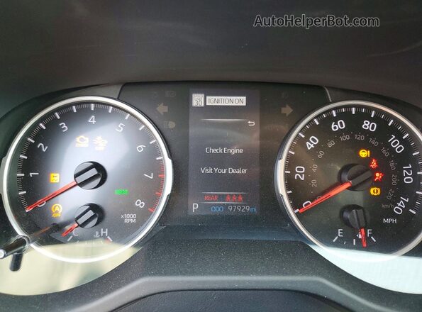 2T3P1RFV6MC148238 2021 TOYOTA RAV4 White Widok zestawu wskaźników