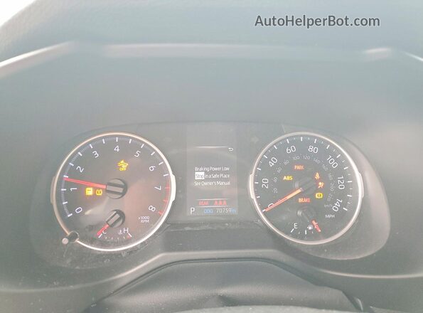2T3P1RFV9LC078698 2020 TOYOTA RAV4 Gray ხელსაწყოთა პანელის ხედი