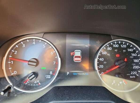 2T3R1RFV0MW156052 2021 TOYOTA RAV4 White Widok zestawu wskaźników