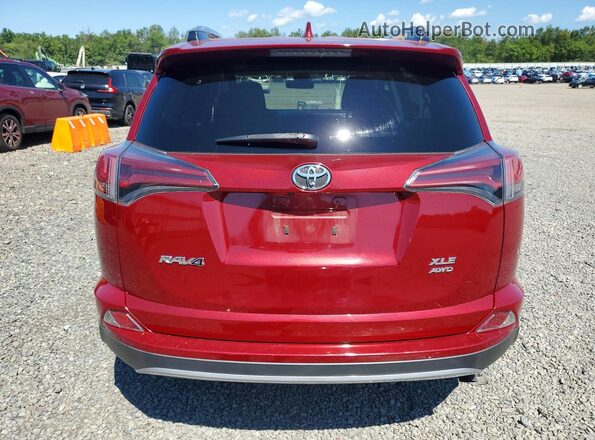 2T3RFREV1JW741219 2018 TOYOTA RAV4 Maroon Հետևի տեսք
