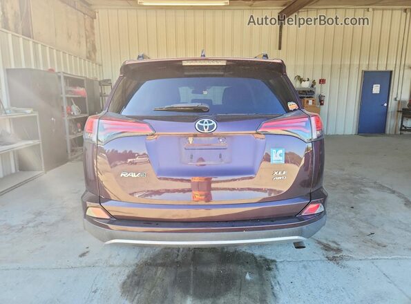 2T3RFREV7JW748126 2018 TOYOTA RAV4 Burgundy Вид ззаду