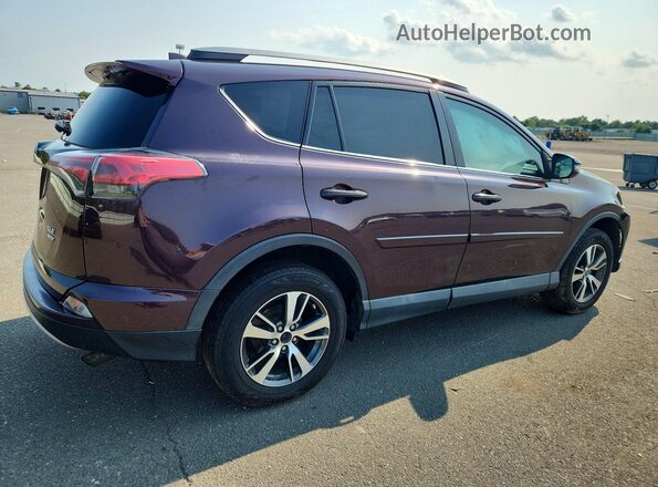 2T3RFREV8JW719332 2018 TOYOTA RAV4 Purple Задня права чверть