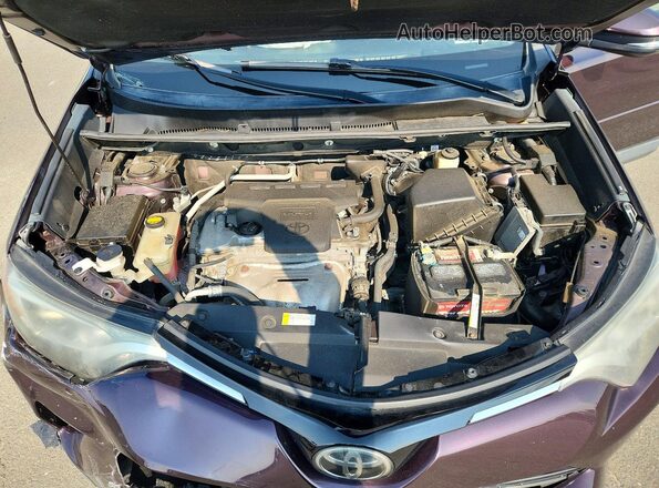 2T3RFREV8JW719332 2018 TOYOTA RAV4 Purple Вид підкапотного простору