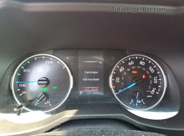 2T3RWRFV3MW128635 2021 TOYOTA RAV4 Red Instrument cluster view