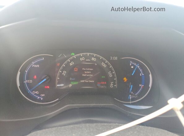 2T3RWRFV7RW250051 2024 TOYOTA RAV4 White Instrument cluster view